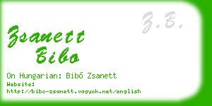 zsanett bibo business card