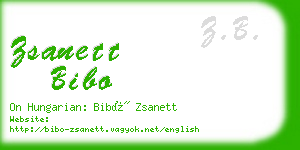 zsanett bibo business card